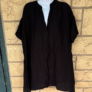 Almage Tunic Top Black Comfy Flow Top Size 3X